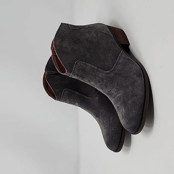 Lucky Brand Shoes - Lucky Brand Belia Suede Leather Grey Ankle Booties Size 7